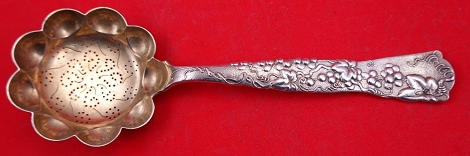 Sugar Sifter GW w/ raspberry motif  and floral piercing 7 1/2
